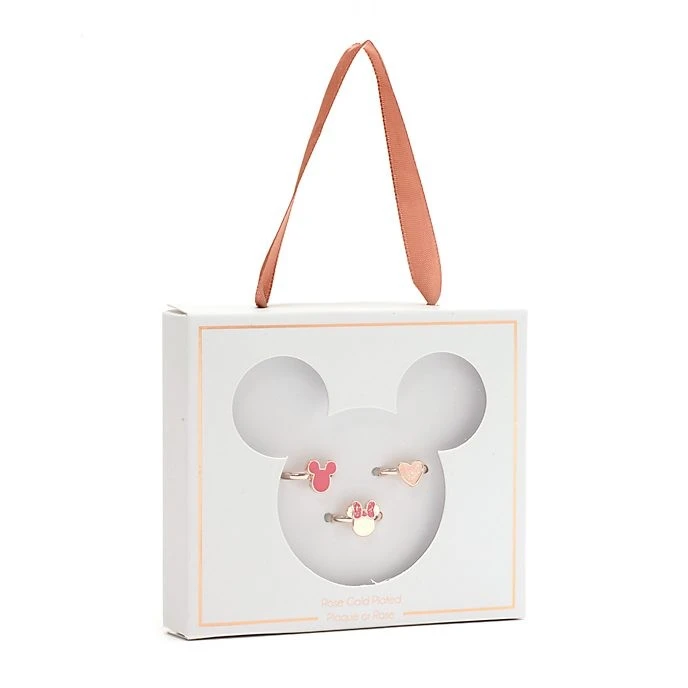 Disney Fr // Disney Store Lot De 3 Bagues Mickey Et Minnie Plaquées En Or Rose 2 Disney Fr // Disney Store Lot De 3 Bagues Mickey Et Minnie Plaquées En Or Rose – Image 2