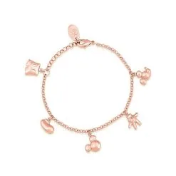 Disney Magasin France // Couture Kingdom Bracelet Mickey Mouse Plaqué Or Rose à Breloques