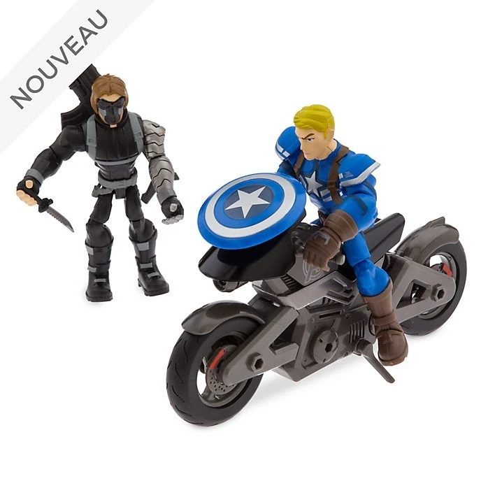 Disney Promo // Disney Store Coffret Moto De Captain America, Marvel Toybox 1 Disney Promo // Disney Store Coffret Moto De Captain America, Marvel Toybox