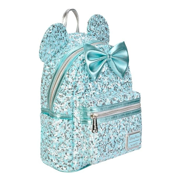 Disney Solde // Loungefly Mini Sac à Dos Minnie à Sequins Aqua Arendelle 2 Disney Solde // Loungefly Mini Sac à Dos Minnie à Sequins Aqua Arendelle – Image 2