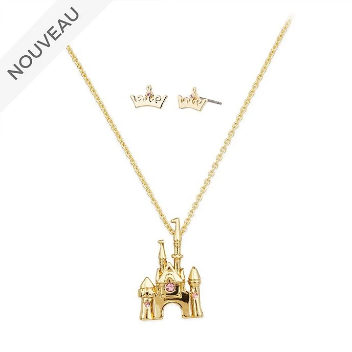 Disney Store // Disney Store Parure Collier Et Boucles D'oreilles Aurore, La Belle Au Bois Dormant 1 Disney Store // Disney Store Parure Collier Et Boucles D'oreilles Aurore, La Belle Au Bois Dormant