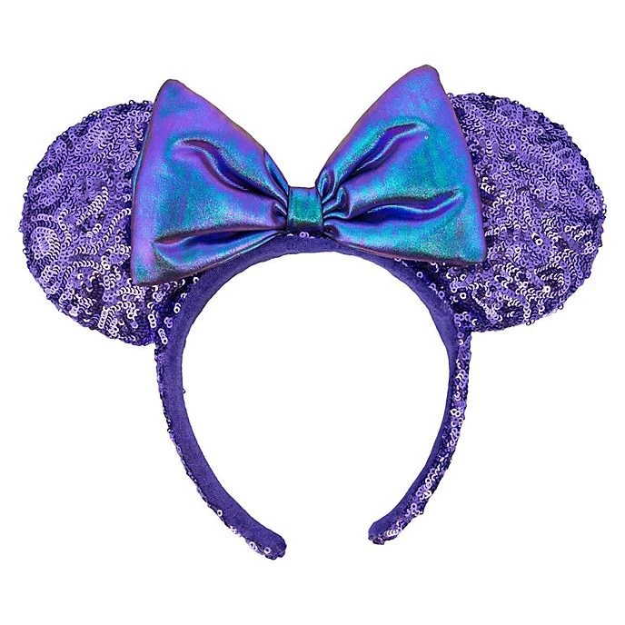 Disney Store // Disneyland Paris Serre-tête Oreilles De Minnie Mouse Violet Avec Sequins 1 Disney Store // Disneyland Paris Serre-tête Oreilles De Minnie Mouse Violet Avec Sequins