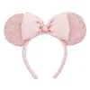 Nouveautés Disney // Disneyland Paris Serre-tête Oreilles De Minnie Mouse Rose Avec Sequins